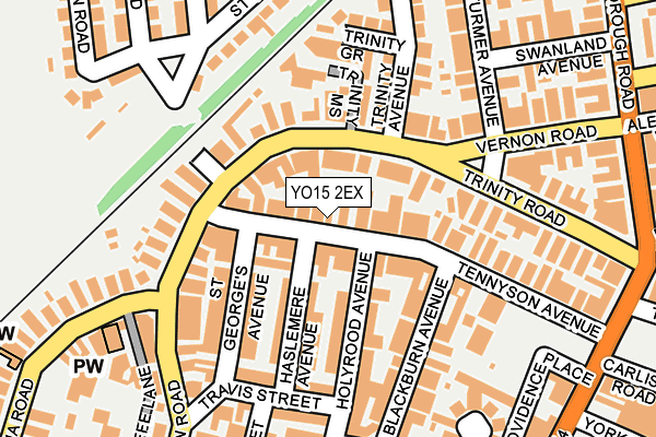 YO15 2EX map - OS OpenMap – Local (Ordnance Survey)