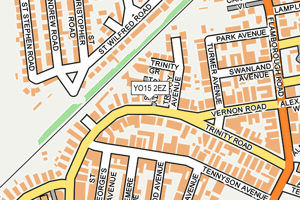 YO15 2EZ map - OS OpenMap – Local (Ordnance Survey)