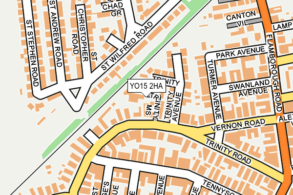 YO15 2HA map - OS OpenMap – Local (Ordnance Survey)