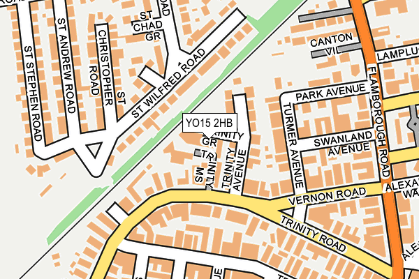 YO15 2HB map - OS OpenMap – Local (Ordnance Survey)