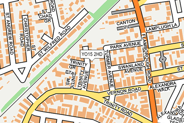 YO15 2HD map - OS OpenMap – Local (Ordnance Survey)