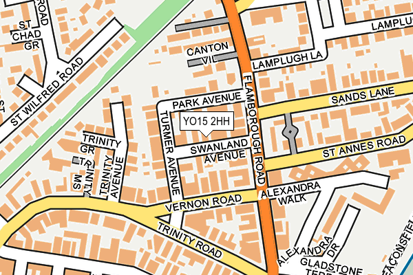 YO15 2HH map - OS OpenMap – Local (Ordnance Survey)