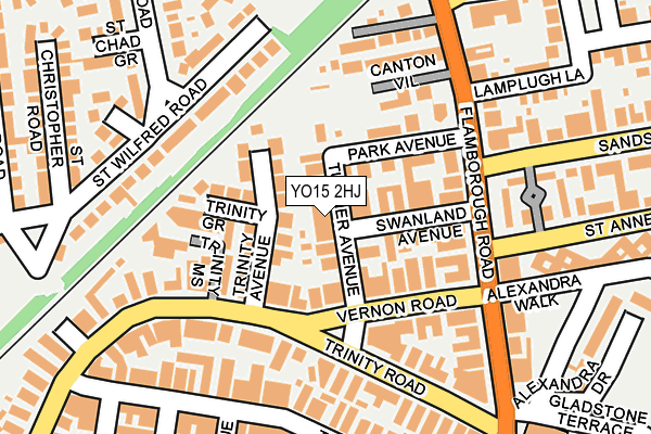 YO15 2HJ map - OS OpenMap – Local (Ordnance Survey)