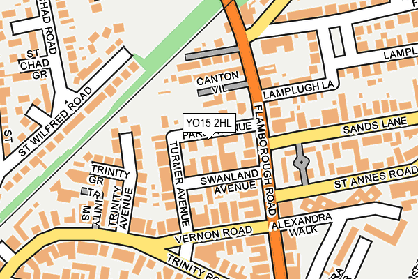YO15 2HL map - OS OpenMap – Local (Ordnance Survey)