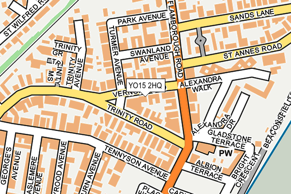 YO15 2HQ map - OS OpenMap – Local (Ordnance Survey)