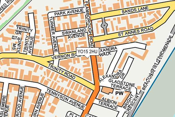 YO15 2HU map - OS OpenMap – Local (Ordnance Survey)