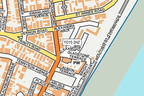 YO15 2HZ map - OS OpenMap – Local (Ordnance Survey)