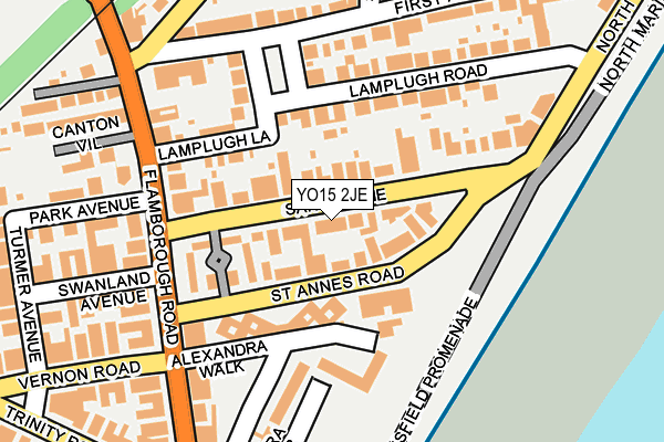 YO15 2JE map - OS OpenMap – Local (Ordnance Survey)