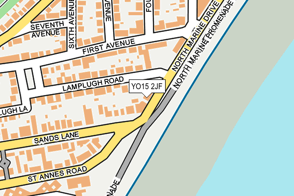 YO15 2JF map - OS OpenMap – Local (Ordnance Survey)