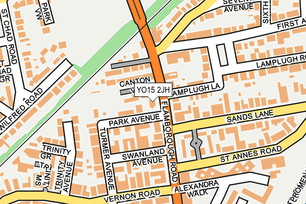 YO15 2JH map - OS OpenMap – Local (Ordnance Survey)