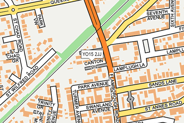 YO15 2JJ map - OS OpenMap – Local (Ordnance Survey)