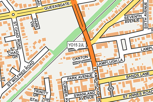 YO15 2JL map - OS OpenMap – Local (Ordnance Survey)