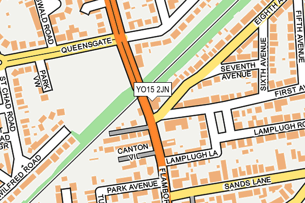 YO15 2JN map - OS OpenMap – Local (Ordnance Survey)