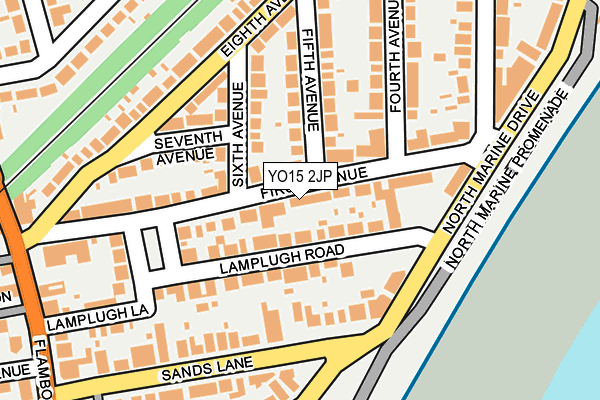 YO15 2JP map - OS OpenMap – Local (Ordnance Survey)