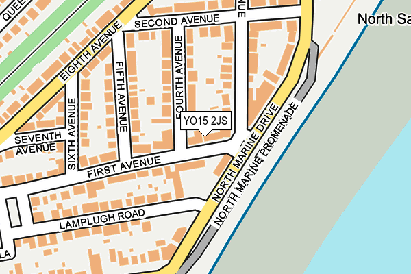 YO15 2JS map - OS OpenMap – Local (Ordnance Survey)