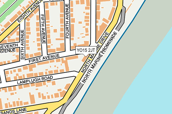 YO15 2JT map - OS OpenMap – Local (Ordnance Survey)