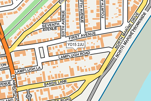 YO15 2JU map - OS OpenMap – Local (Ordnance Survey)