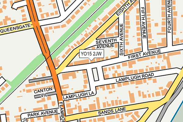 YO15 2JW map - OS OpenMap – Local (Ordnance Survey)