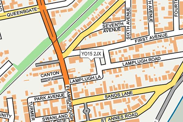 YO15 2JX map - OS OpenMap – Local (Ordnance Survey)