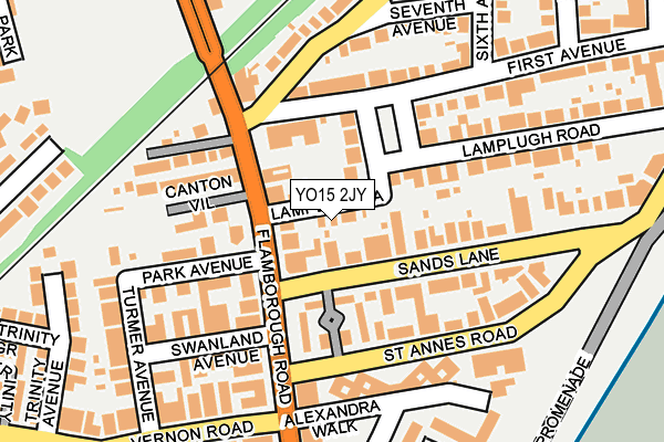 YO15 2JY map - OS OpenMap – Local (Ordnance Survey)