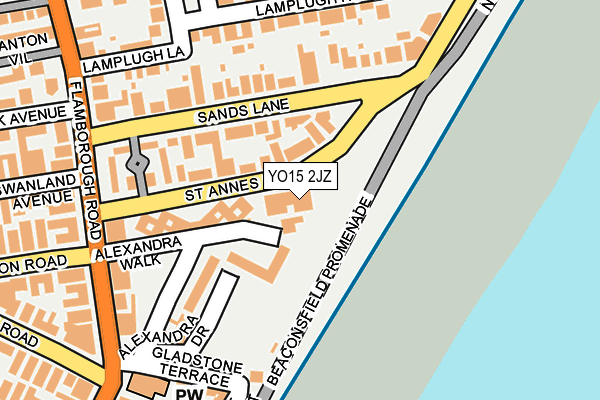 YO15 2JZ map - OS OpenMap – Local (Ordnance Survey)