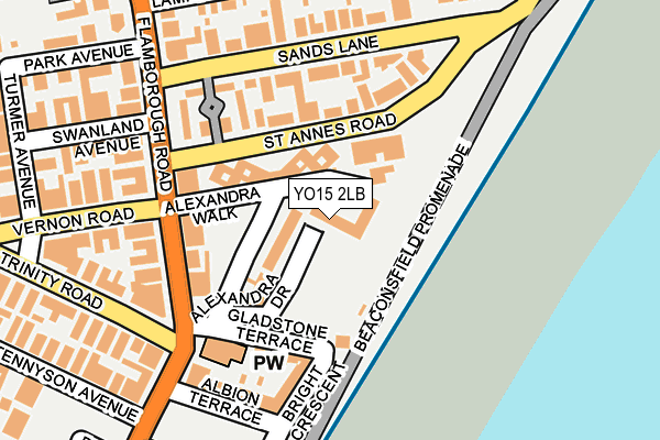 YO15 2LB map - OS OpenMap – Local (Ordnance Survey)