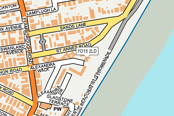 YO15 2LD map - OS OpenMap – Local (Ordnance Survey)