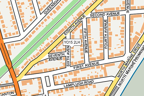 YO15 2LH map - OS OpenMap – Local (Ordnance Survey)