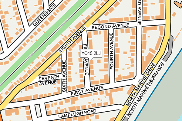 YO15 2LJ map - OS OpenMap – Local (Ordnance Survey)
