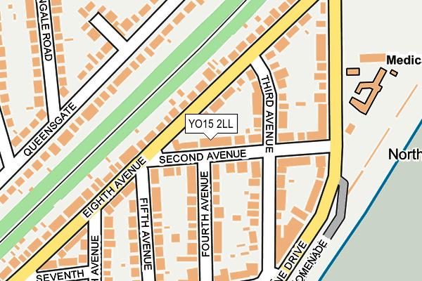 YO15 2LL map - OS OpenMap – Local (Ordnance Survey)
