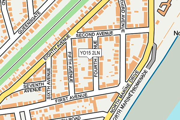 YO15 2LN map - OS OpenMap – Local (Ordnance Survey)