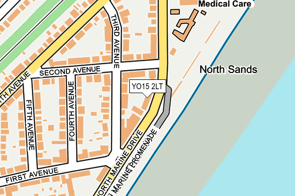 YO15 2LT map - OS OpenMap – Local (Ordnance Survey)