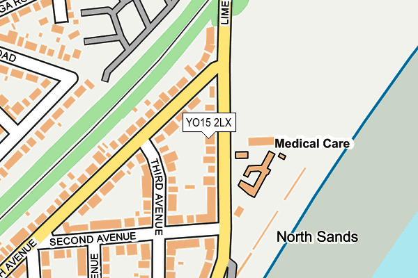 YO15 2LX map - OS OpenMap – Local (Ordnance Survey)
