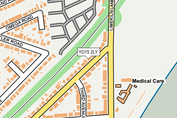 YO15 2LY map - OS OpenMap – Local (Ordnance Survey)