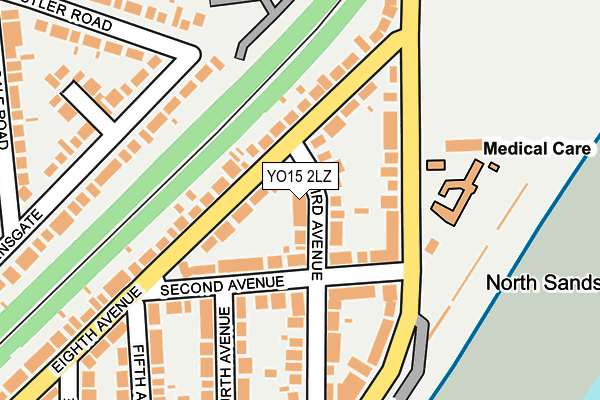 YO15 2LZ map - OS OpenMap – Local (Ordnance Survey)