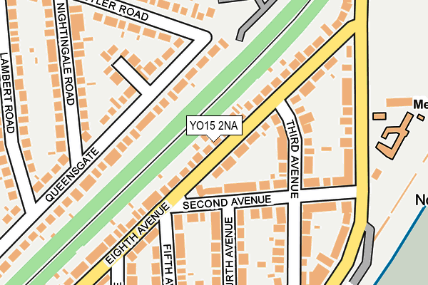 YO15 2NA map - OS OpenMap – Local (Ordnance Survey)