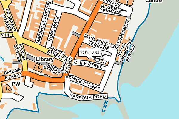 YO15 2NJ map - OS OpenMap – Local (Ordnance Survey)