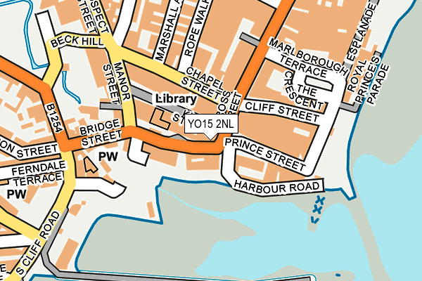 YO15 2NL map - OS OpenMap – Local (Ordnance Survey)