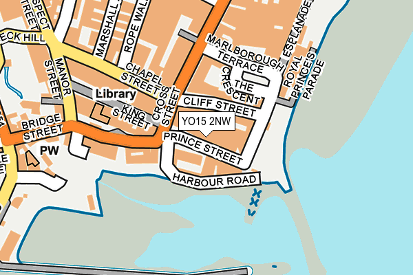 YO15 2NW map - OS OpenMap – Local (Ordnance Survey)