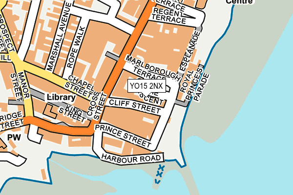 YO15 2NX map - OS OpenMap – Local (Ordnance Survey)