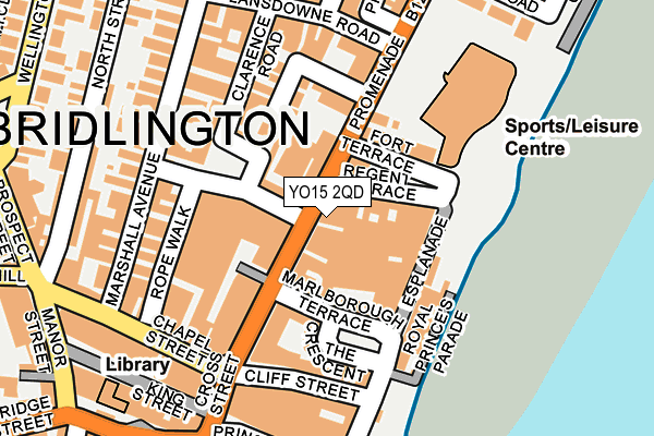 YO15 2QD map - OS OpenMap – Local (Ordnance Survey)