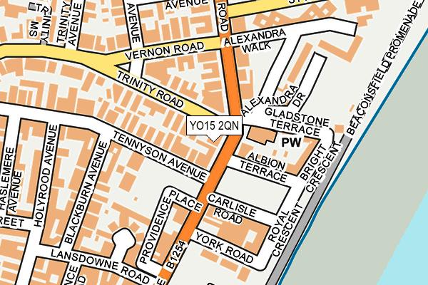 YO15 2QN map - OS OpenMap – Local (Ordnance Survey)