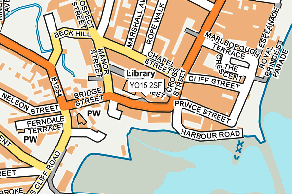 YO15 2SF map - OS OpenMap – Local (Ordnance Survey)
