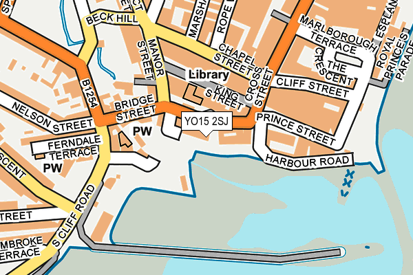 YO15 2SJ map - OS OpenMap – Local (Ordnance Survey)