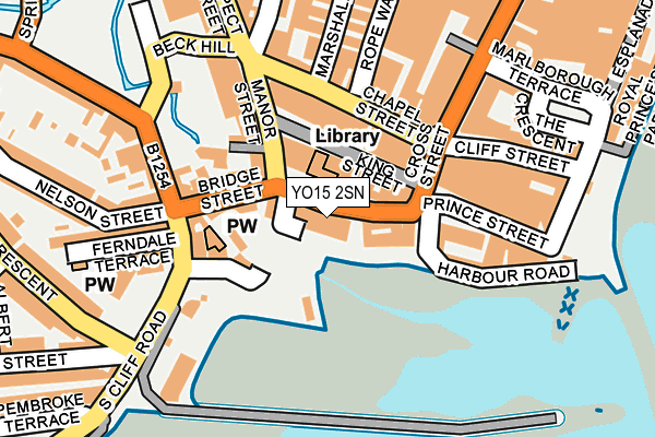 YO15 2SN map - OS OpenMap – Local (Ordnance Survey)