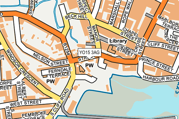 YO15 3AG map - OS OpenMap – Local (Ordnance Survey)