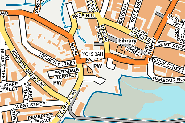 YO15 3AH map - OS OpenMap – Local (Ordnance Survey)