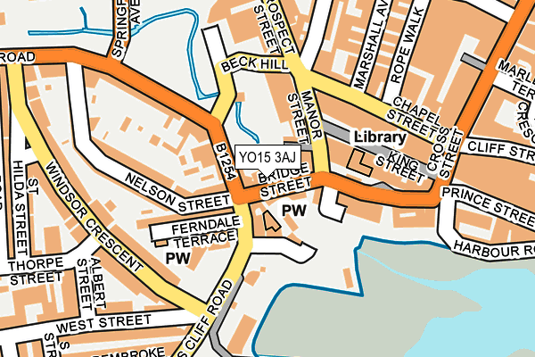 YO15 3AJ map - OS OpenMap – Local (Ordnance Survey)