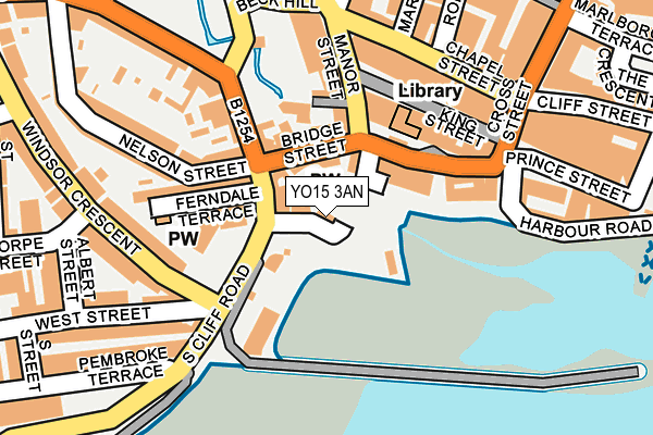 YO15 3AN map - OS OpenMap – Local (Ordnance Survey)