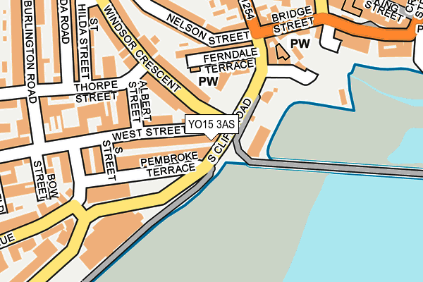 YO15 3AS map - OS OpenMap – Local (Ordnance Survey)